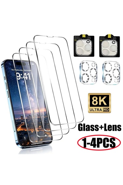 Choice75 1Glass 1Lens For iPhone 12 High Definition 1~4Pcs Screen Protector F...