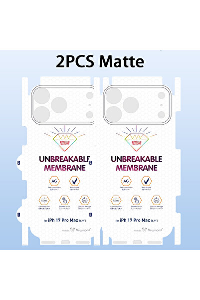 Choice18 For iPhone 17 Pro 2Pcs Matte 2PCS HD Matte 17 Pro Transparent Soft H...