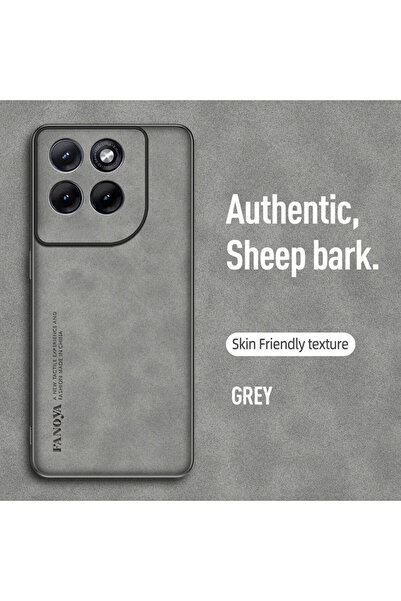 Choice52 Motorola Edge 60 Pro GRAY Luxurious sheepskin leather full-cover pho...