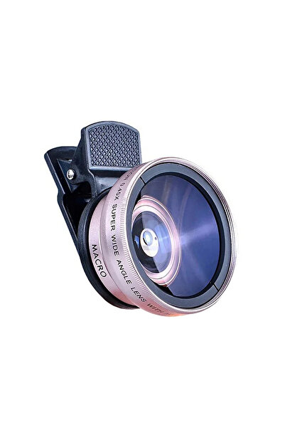 Choice Rose Gold 2 In 1 Clip-on Fish Eye Magnifiers Mobile Phone Lens Profess...