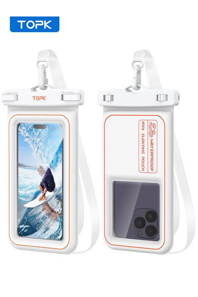 Choice 1 Pack Case & Strap White TOPK Waterproof Phone Pouch, IPX8 Waterproof...