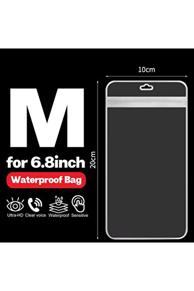 choice2 6Pcs M-for 6.8inch 6.3/6.8/7.2inch Universal Waterproof Phone Bag Und...