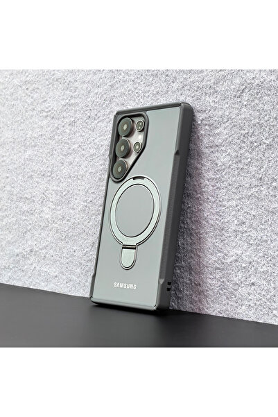 Choice71 SAMSUNG Galaxy S24 Ultra Gray Magnetic Ring Holder Case For S26 S25 ...