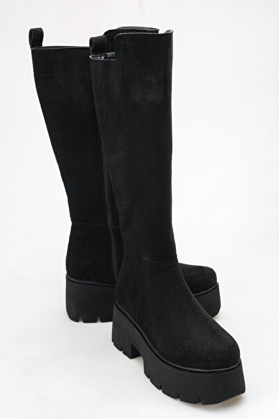 Solo Bag Women's Daily Flat High Wedge Heeled Boots