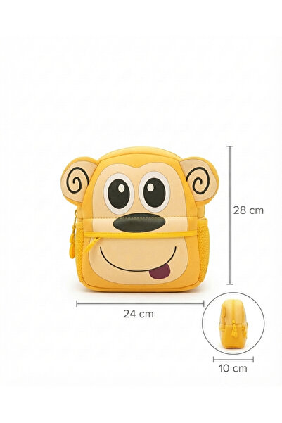 nuvora Cute Monkey Figured Boys and Girls Kindergarten Nursery Backpack - Lig...
