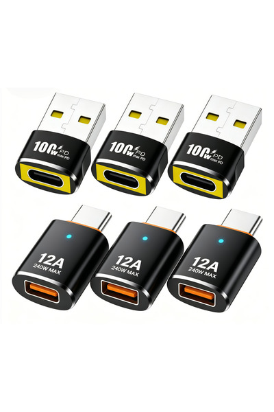 Choice mixed 6pcs USB To Type C OTG Adapter USB C Female to USB A Male Conver...