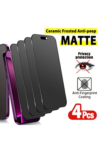 Choice8 iPhone 13 Pro pet 4 Pieces black 4PCS Matte Ceramic Privacy Screen Pr...