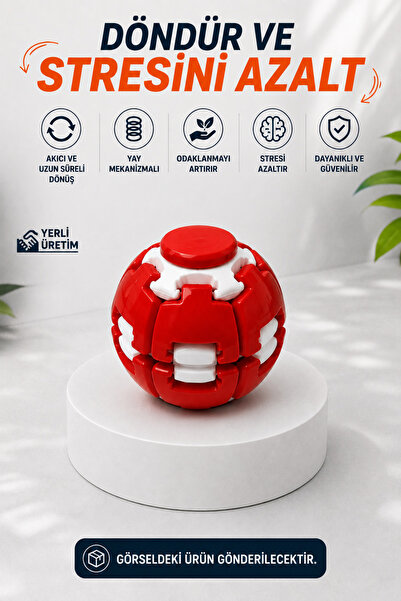 hauswert Bas Döndür Stres Topu Stres Giderici Mekanizmalı Renkli Fidget Spinn...