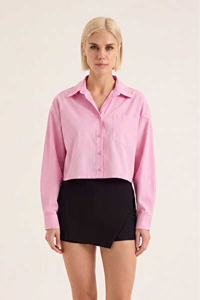 Sevilen Tekstil Crop Shirt with Pockets