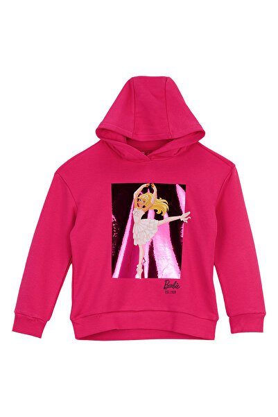 Barbie Fuşya Kız Çocuk Baskılı Relaxed Sweatshirt BRB6WG-SWT6623