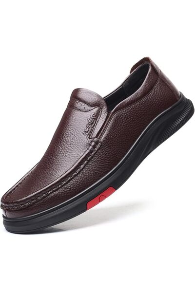 GENERAL HoujiilollNX summer shoes Men's Moc Loafer Literal Leather Slip on Fl...