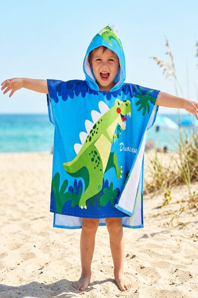 MODANINO Boy's Poncho Towel 2-8 Years (Beach+Pool+Bathroom) 12646N