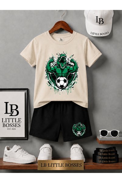 LB little bosses شورت صيفي تي شيرت للجنسين. (التمساح يلعب)