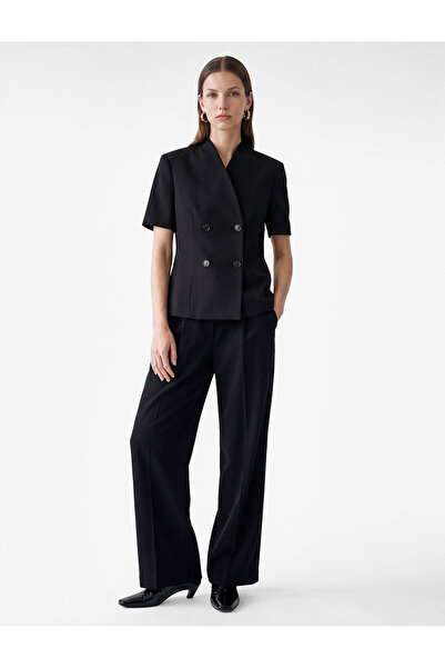 Koton Buttoned Stitching Detailed Short Sleeve Double Breasted Collar Blazer ...