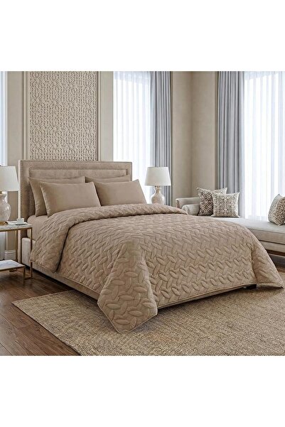 Master Home Textile MASTER Microfiber Plain Bedspread Set, Fits 200 x 200 cm ...