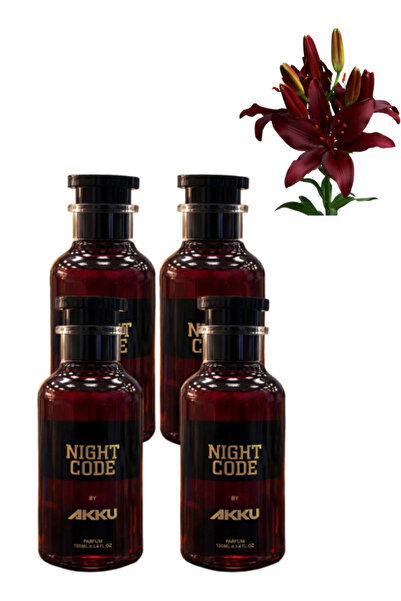 AKKU 4 قطع من عطر نايت كود 100 مل