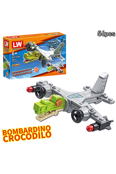 Choice 7259-3 Italian Brainrot Animals Tung Tung Tung Sahur Building Blocks T...