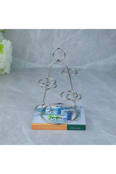 Al Hadaya Mall Modern Stainless Steel Cup Holder - Silver - 18x17x28 cm