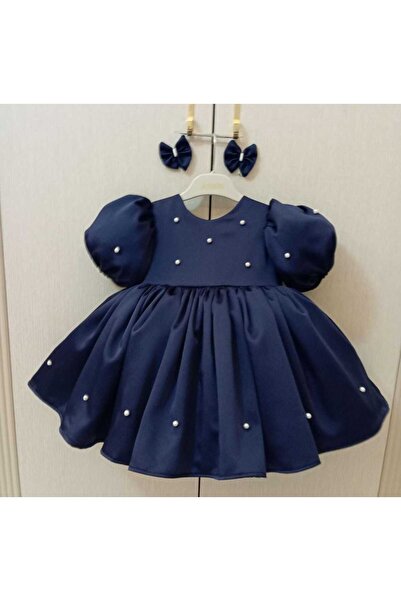 GOLD TEKSTİL Girl's Fluffy Tulle Pearl Evening Dress Giant Bow Birthday Dress...