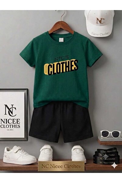 Leto Lykia Summer Children's T-Shirt Shorts Unisex (Yellow Clothes with Text ...