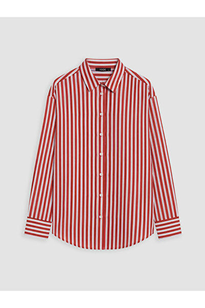 LC Waikiki Timeless Clothing & Timeless Choices Striped Loose-Fit Poplin Wome...