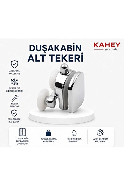 KAHEY Duşa Kabin Tekerleği Alt Cam Duşakabin Tekerleği Düğmeli