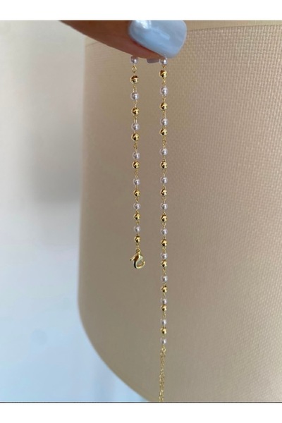 Bade Jewelry Fd Vip Gold Pearl Ball Row Tarnish Resistant Steel Stylish Anklet