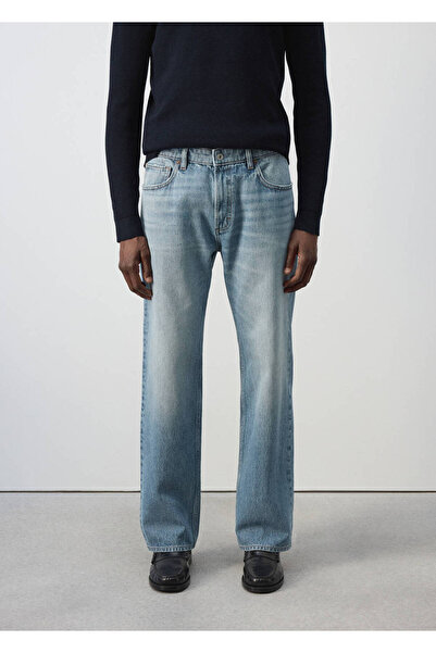 MANGO Man Açık yıkamalı relaxed fit Moby jean