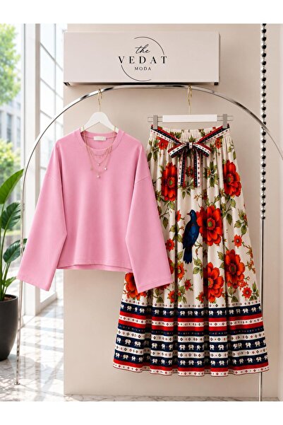 MODA VEDAT Ženska suknja detaljna - Komplet bluza -0610 (BEZ OGRLICE)