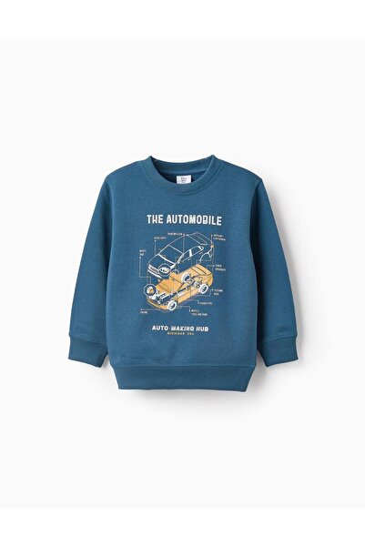 Zippy Μπλούζα φούτερ αγόρι "The automobile" πετρόλ