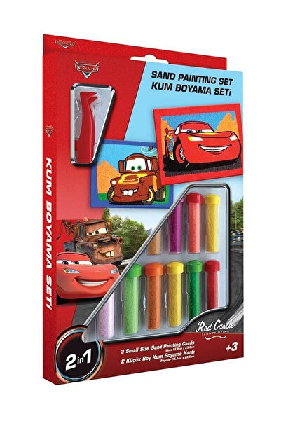 CARS Disney (LIGHTNING & MATER) Educational and Fun Sand Painting Set-red Cas...