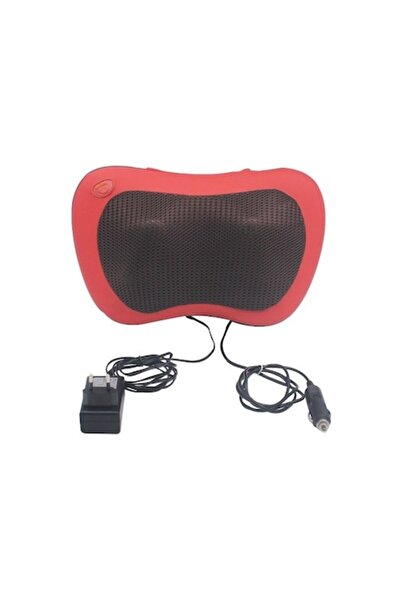 YUPY ®   Pernă de masaj roșie HY-8018 cu infraroșu, bile Shiatsu, adaptor de ...