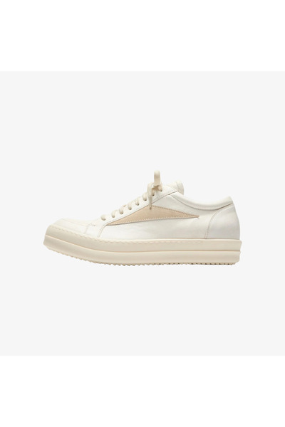 RICK OWENS Scarpe In Pelle - Vintage Sneaks - Milk/Milk/Milk