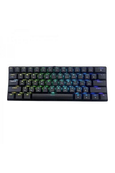 OptimX Tastatură mecanică K 680, 61 de taste, RGB, USB-C, Negru, vrac