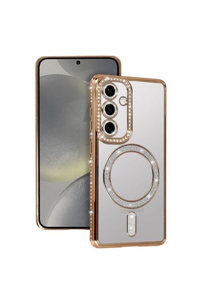 OEM Bling Electro MagSafe Θήκη - Χρυσή Θήκη (Samsung Galaxy S25)
