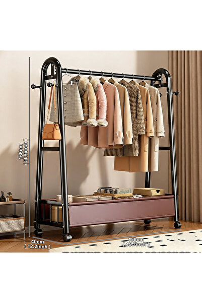 Vitakit Movable Clothes Stand Coat Rack Rolling Garment Rack with Large Botto...