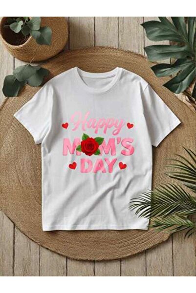 NOURAM Vintage 'Happy Day' Rose Heart T-Shirt - Women's Sentimental Mother's ...