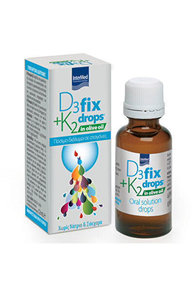 İNTERMED D3 Φιξ + K2 Πόσιμες Σταγόνες σε Ελαιόλαδο 12ml