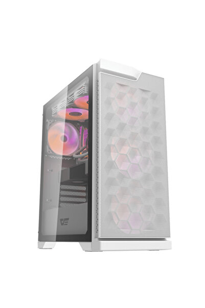 Aigo DK361 ATX/M-ATX/M-ITX Gaming PC Case, 4 ARGB Fans, Mesh, 360mm Radiator,...
