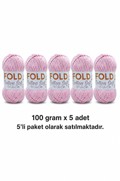 BD fold yarn Cotton Soft Açık Pembe 406 Pamuk İp 100 Gr 200 Mt %100 Pamuk Çan...