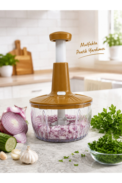 prokitchen Bıçaklı Rondo 3 Bıçaklı Basmalı El Rondosu Gold