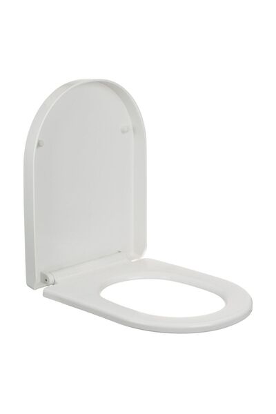 Zâna Casei Capac de toaletă alb cu mecanism de închidere lentă, formă de U, 3...