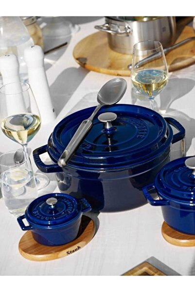 STAUB Oală din fontă rotundă La Cocotte Garnek, 6,7 litri, albastră