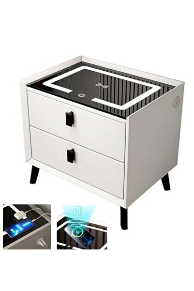 GGEROU Smart Nightstands with Wireless Charging Station, USB Port, Modern Nig...