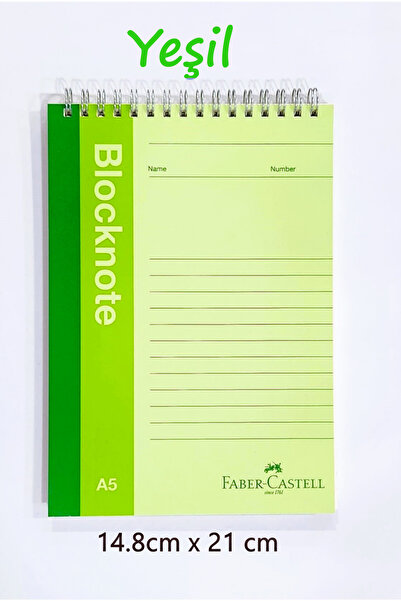 Faber Castell A5 Size Blocknote Unlined Notebook Vibrant Colors 80 Pages.