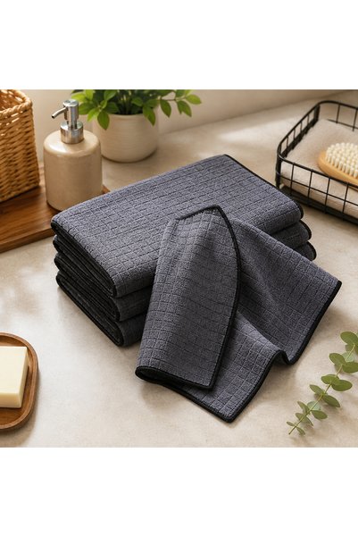 Generic Brand Home Microfiber Cleaning Cloth Set of 4 50X70 cm – Highly Absorbent, Soft Textured, Multi-Purpose Cleaning Cloth