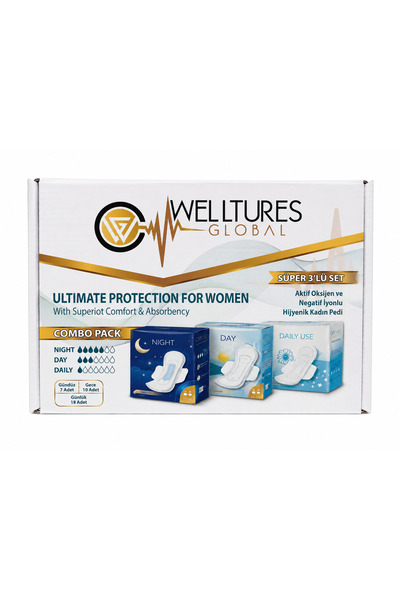 Generic Brand Women's Sanitary Pads Set of 3 – Night, Day and Daily Pads – To...