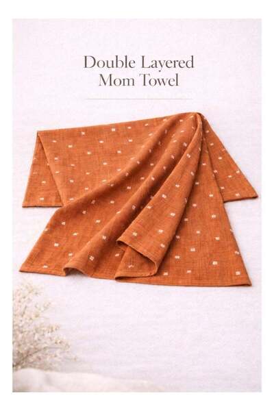 Generic Pack of 2 - Muslin Double Layer Mom Towel - Soft Cotton Bath Towel, F...
