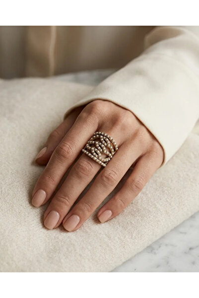 Dorvina Bronze Women's Ring Authentic Copper Jewelry Mini Pearl Design Adjust...