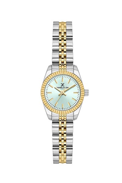 Daniel Klein Dial Water Green Cord Gold Silver Color 22.5 mm Women's Wristwat...